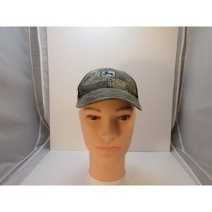 John Deere Hat Men's Adjustable Digital Camo Black Mesh Snapback Trucker Cap
